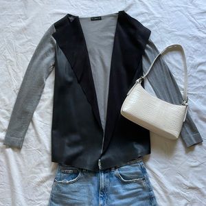 Zara Leather Cardigan